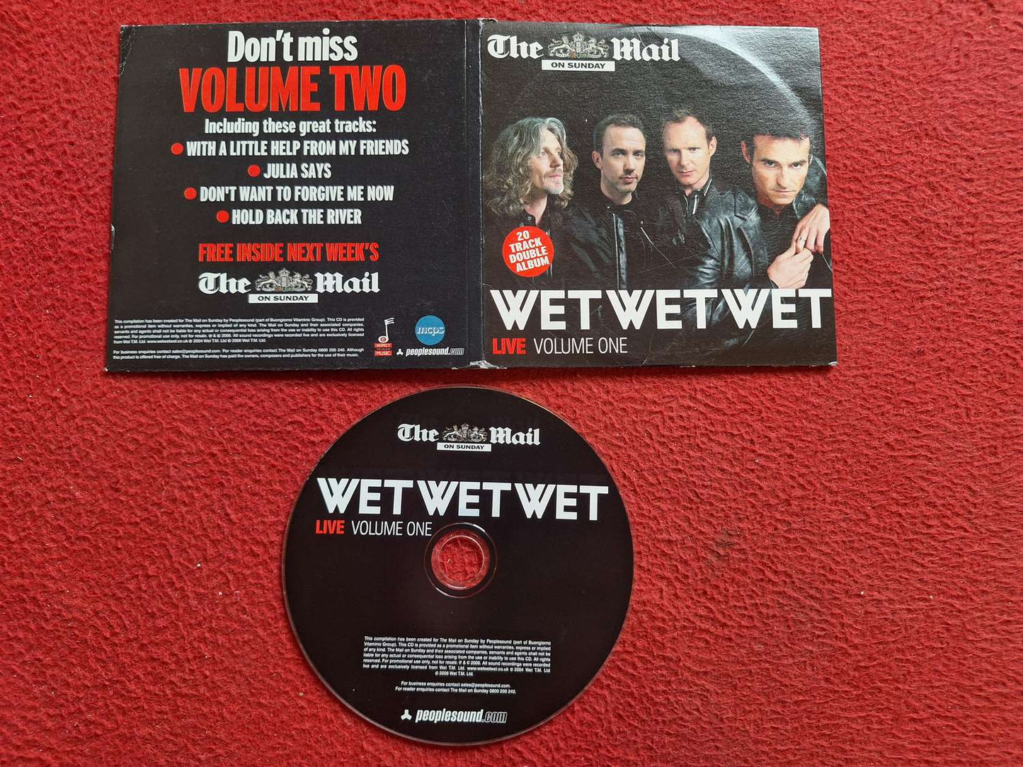 WET WET WET LIVE VOLUME ONE [ THE MAIL ] CD