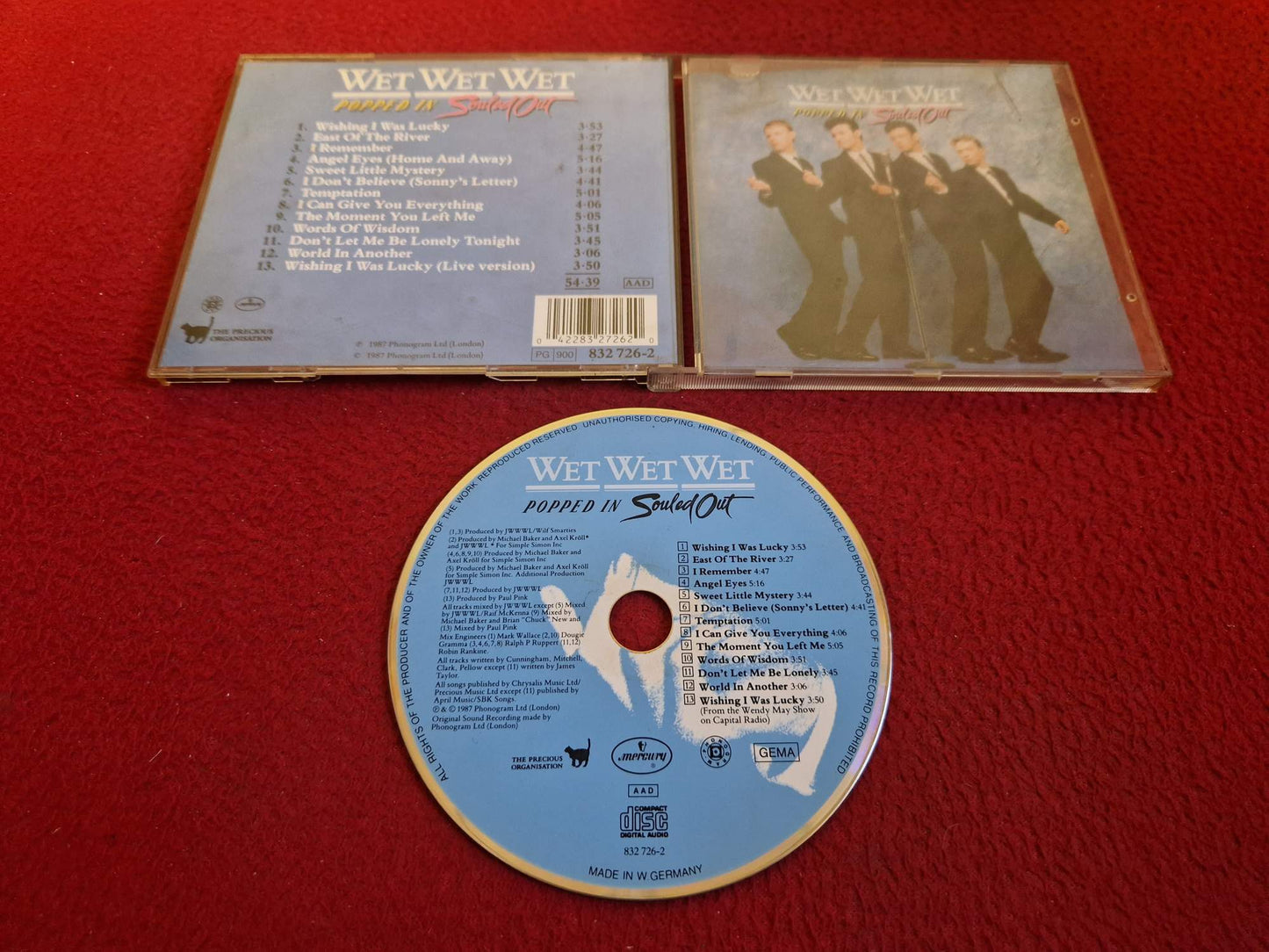 WET WET WET POPPED IN SOULED OUT CD