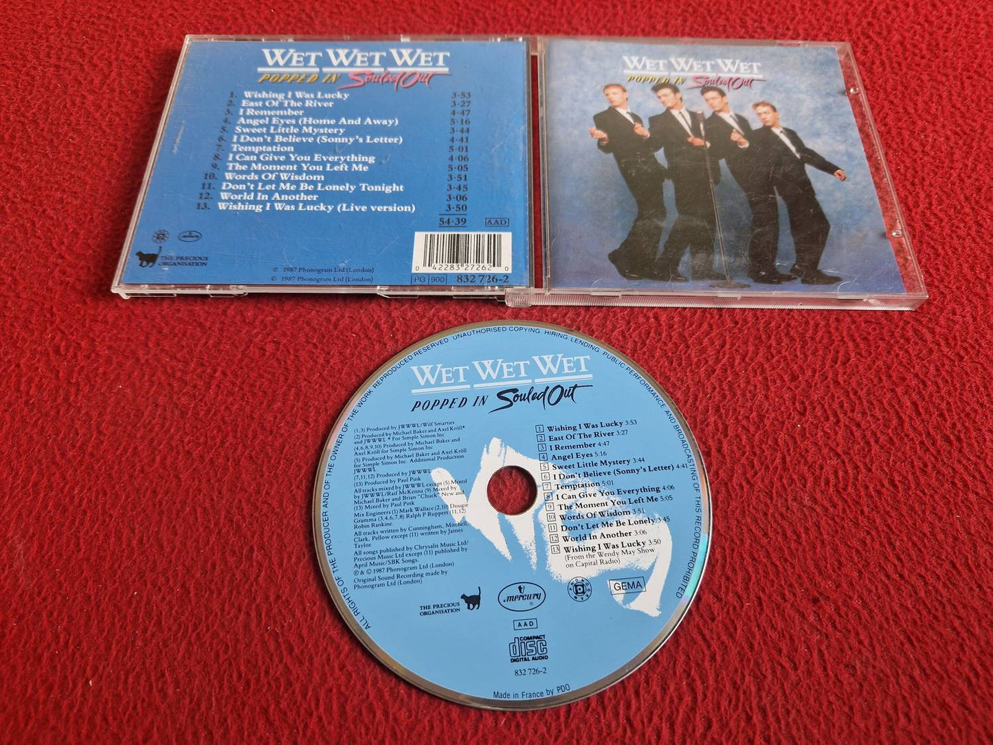 WET WET WET POPPED IN SOULED OUT CD