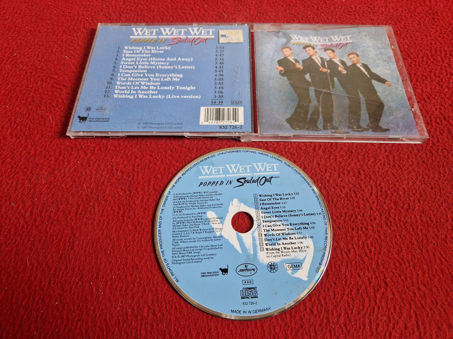 WET WET WET POPPED IN SOULED OUT  CD