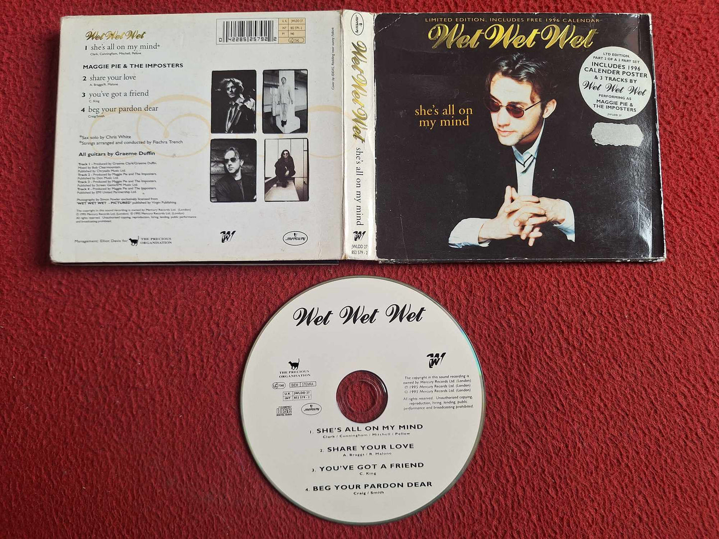WET WET WET SHE'S ALL ON MY MIND CD