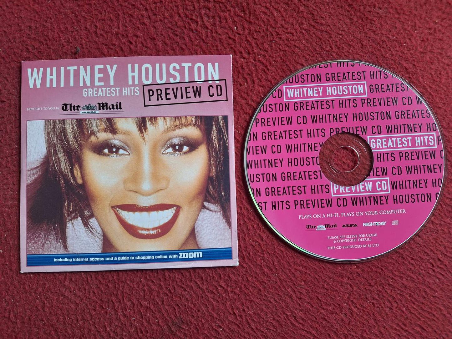 WHITNEY HOUSTON GREATEST HITS PREVIEW CD [ THE TIMES ] CD