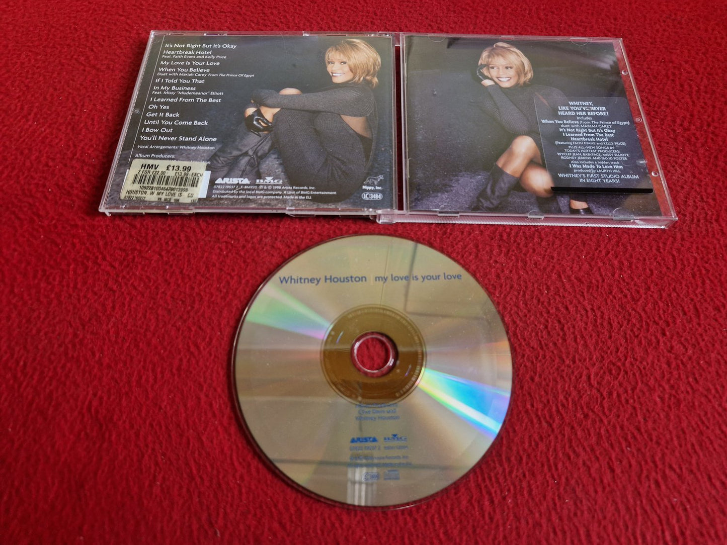 WHITNEY HOUSTON MY LOVE IS YOUR LOVE CD