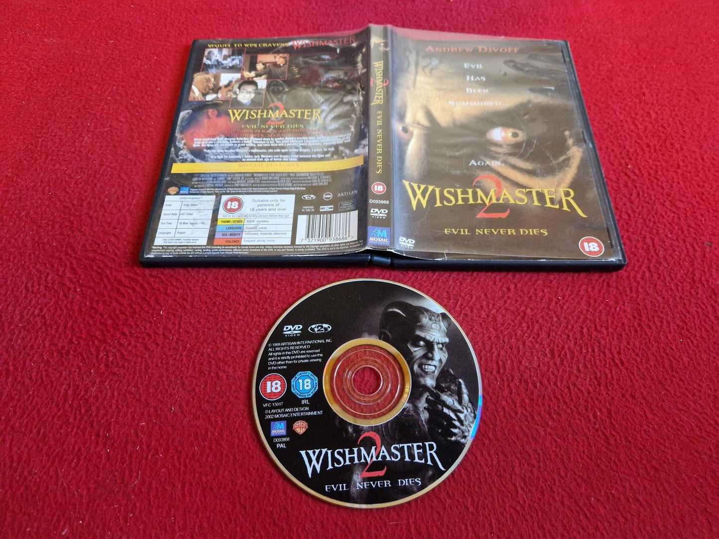 WISHMASTER 2 DVD
