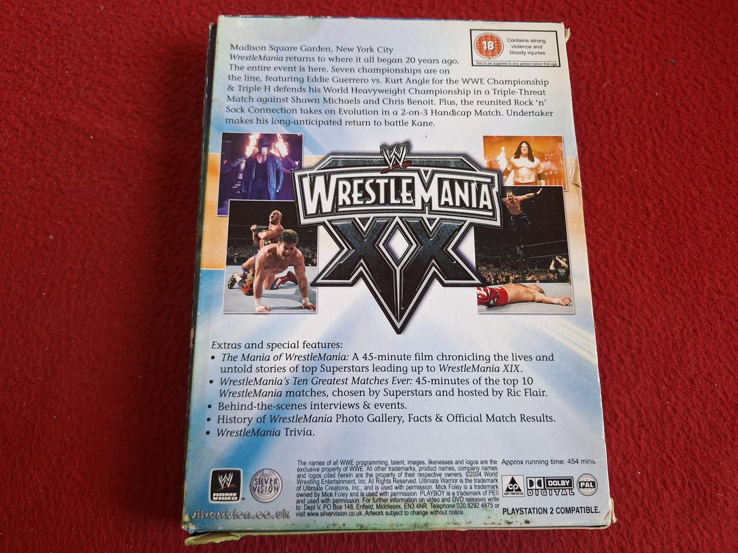 WRESTLEMANIA XX SUNDAY MARCH 14 2004 BOX DVD