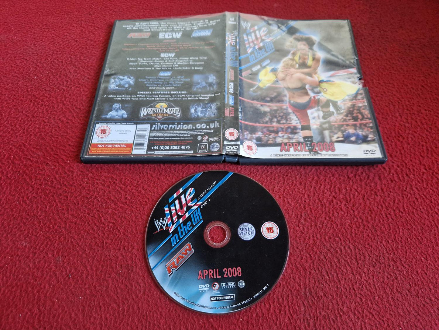 WWE LIVE IN THE UK RAW APRIL 2008 DVD