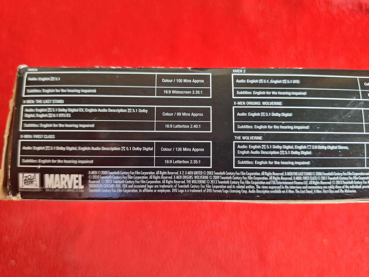X-MEN AND THE WOLVERINE ADAMANTIUM COLLECTION BOX DVD