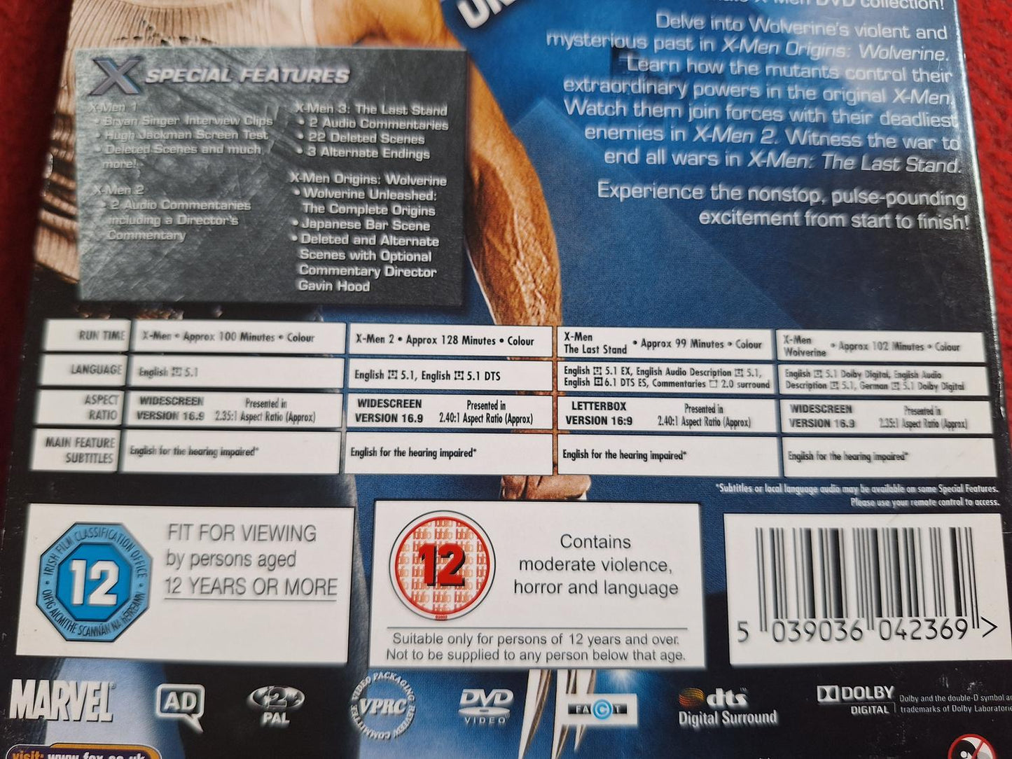 X-MEN QUADRILOGY BOX DVD